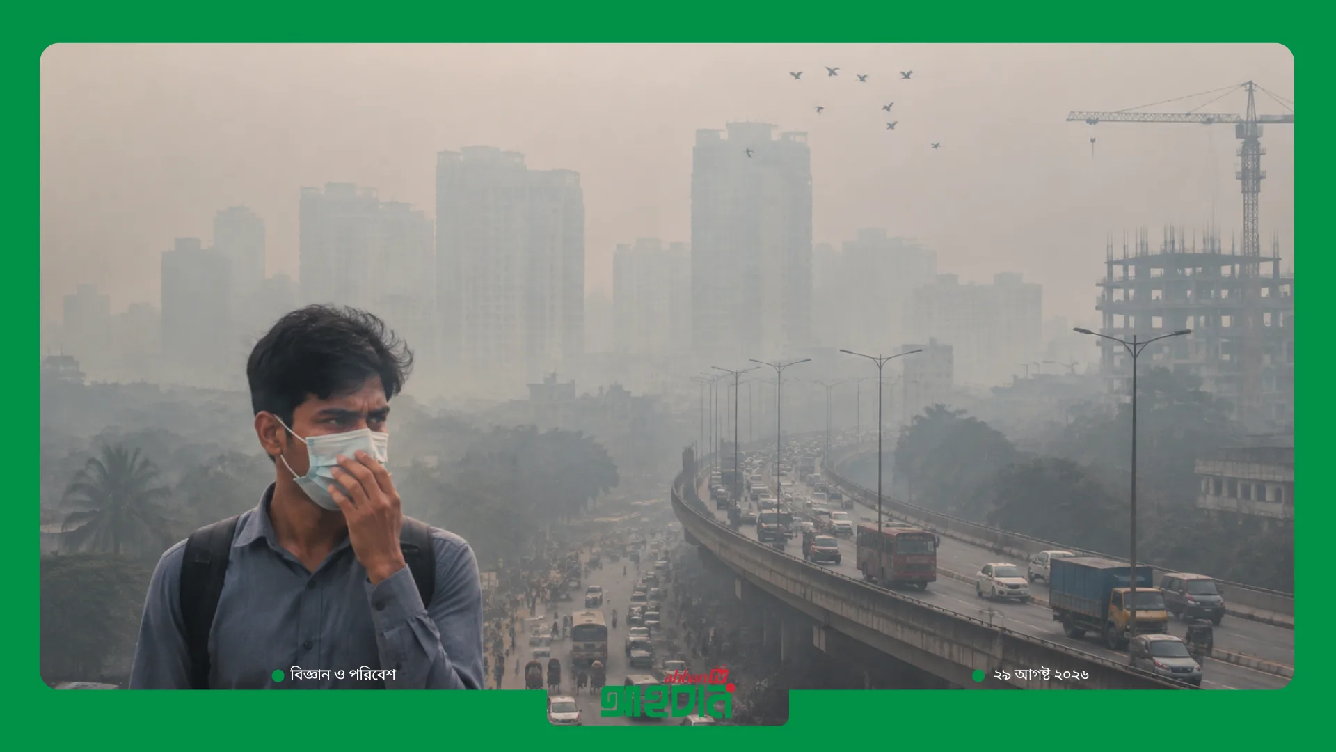 ঢাকার বাতাসে দূষণ, নগরবাসীর স্বাস্থ্যে বাড়ছে উদ্বেগ